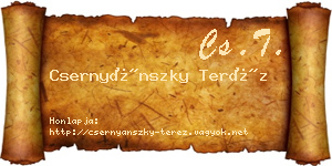 Csernyánszky Teréz névjegykártya