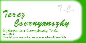 terez csernyanszky business card