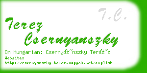 terez csernyanszky business card